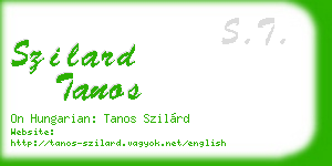 szilard tanos business card