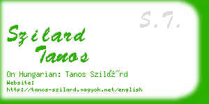 szilard tanos business card